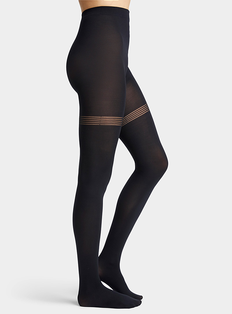 Sheer stripe thigh-high-look stockings, Pretty Polly, Shop Women's Patterned  Pantyhose Online