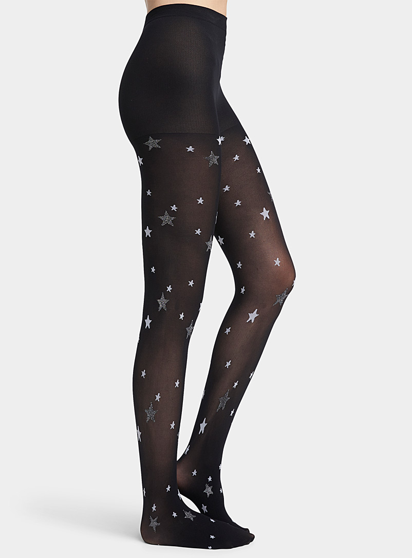 Pretty Polly Black Shining star sheer stockings for women