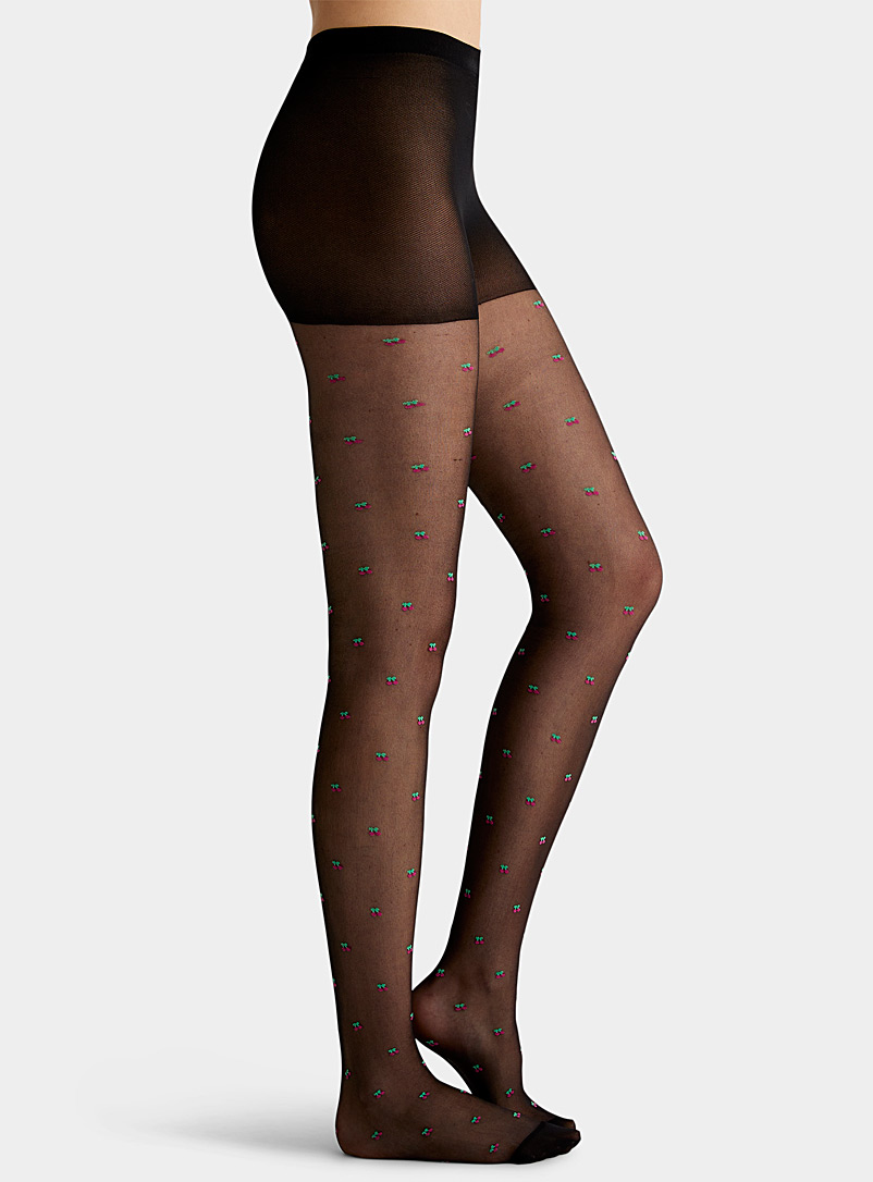 Embroidered cherry sheer pantyhose, Pretty Polly, Shop Women's Patterned  Pantyhose Online