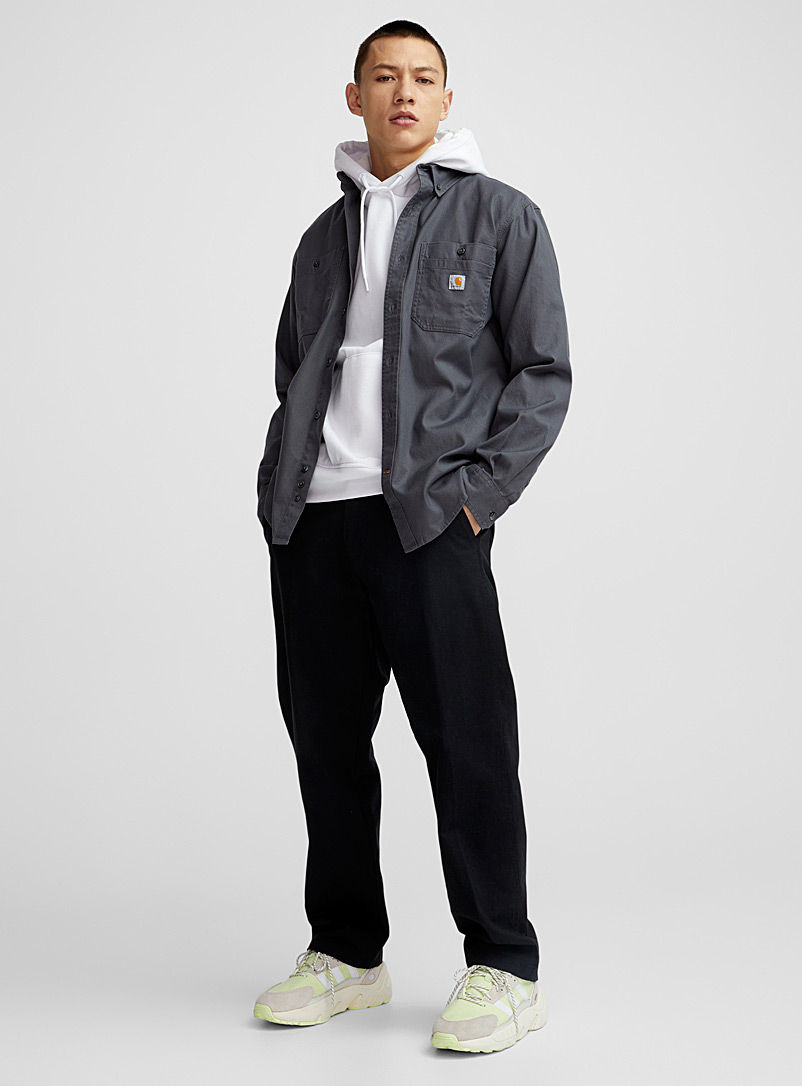 Carhartt Charcoal Long-sleeve work shirt for men