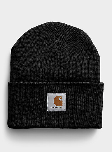 Carhartt: La tuque &agrave; revers travailleur Noir pour homme