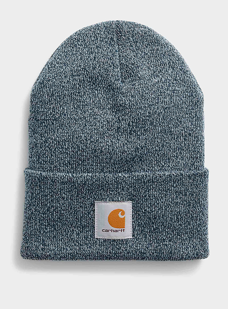 Carhartt Patterned Blue Workwear cuff tuque for men