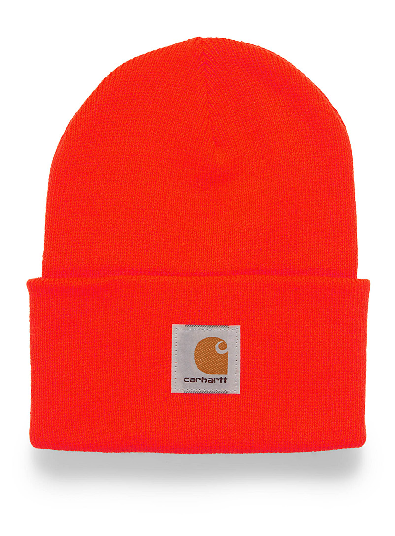 Carhartt Orange Ribbed worker tuque for women