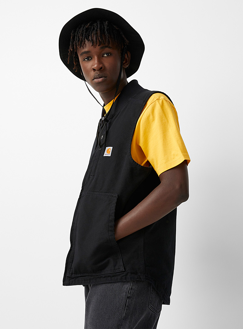 Carhartt Black Insulated worker vest for men