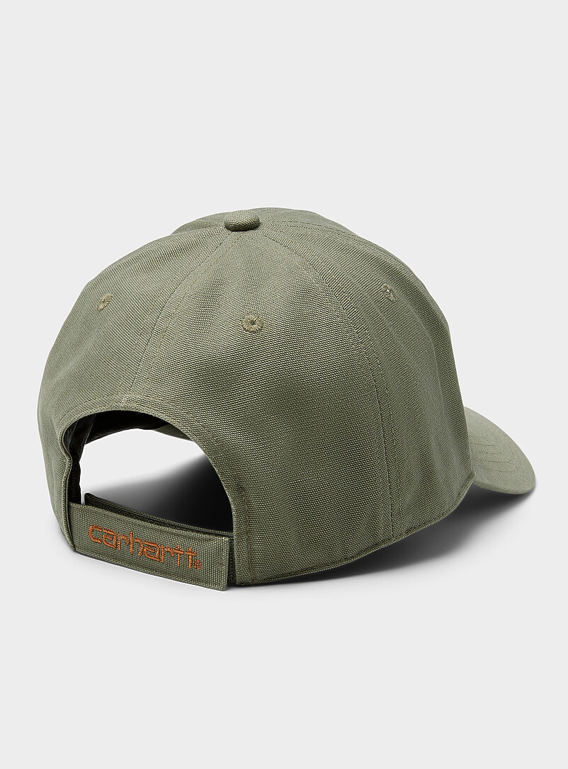 Carhartt: La casquette dad &eacute;cusson logo Vert fonc&eacute; - Mousse pour femme
