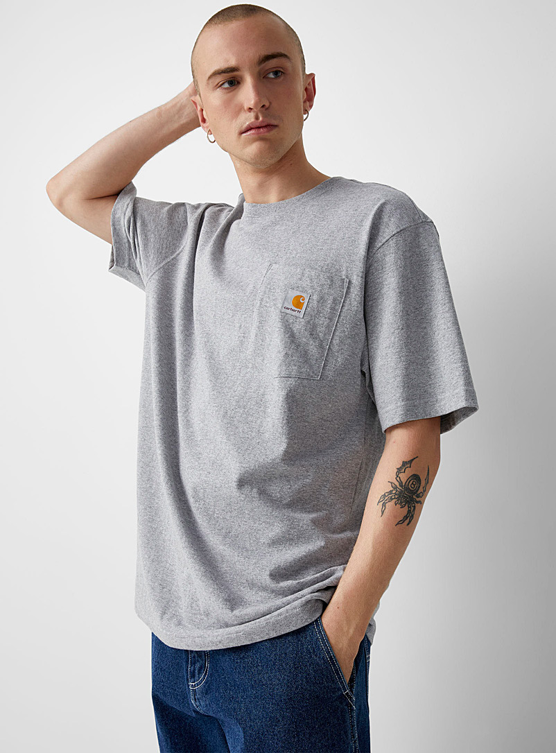 Carhartt: Le t-shirt workwear à pochette Gris pour homme