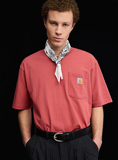 Carhartt: Le t-shirt &agrave; pochette logo Corail pour homme