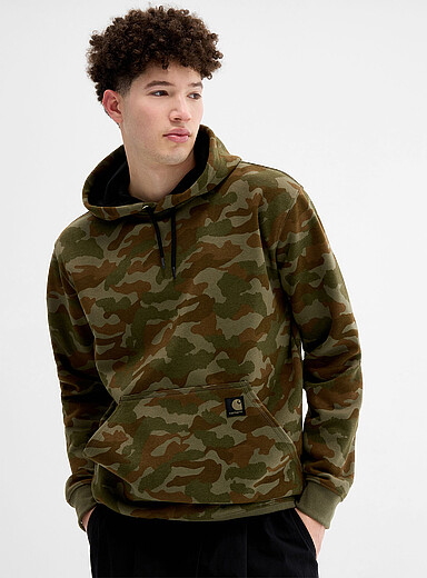 Carhartt Mossy Green Camouflage print hoodie for men