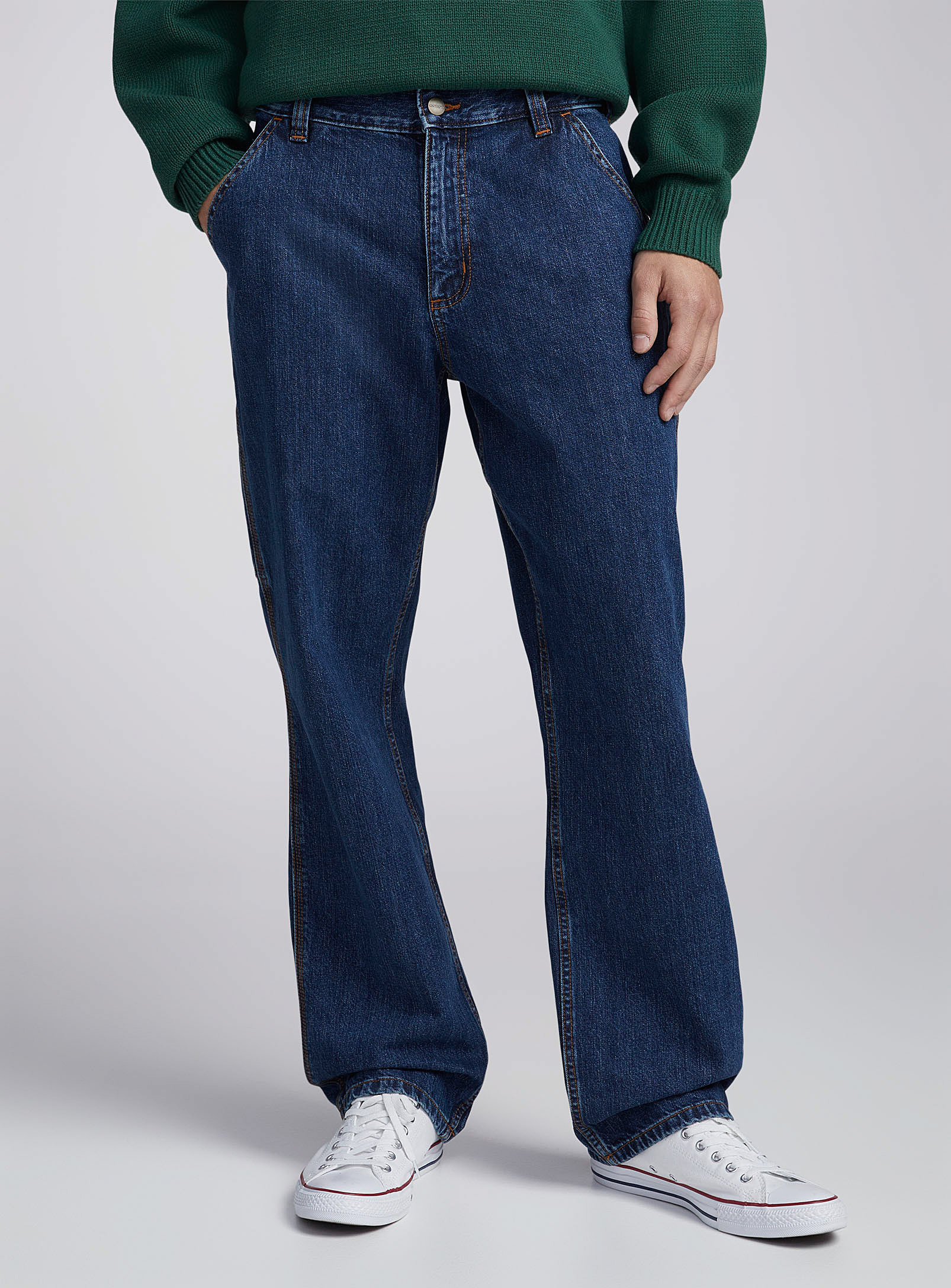 Carhartt - Le jean menuisier bleu moyen Coupe ample