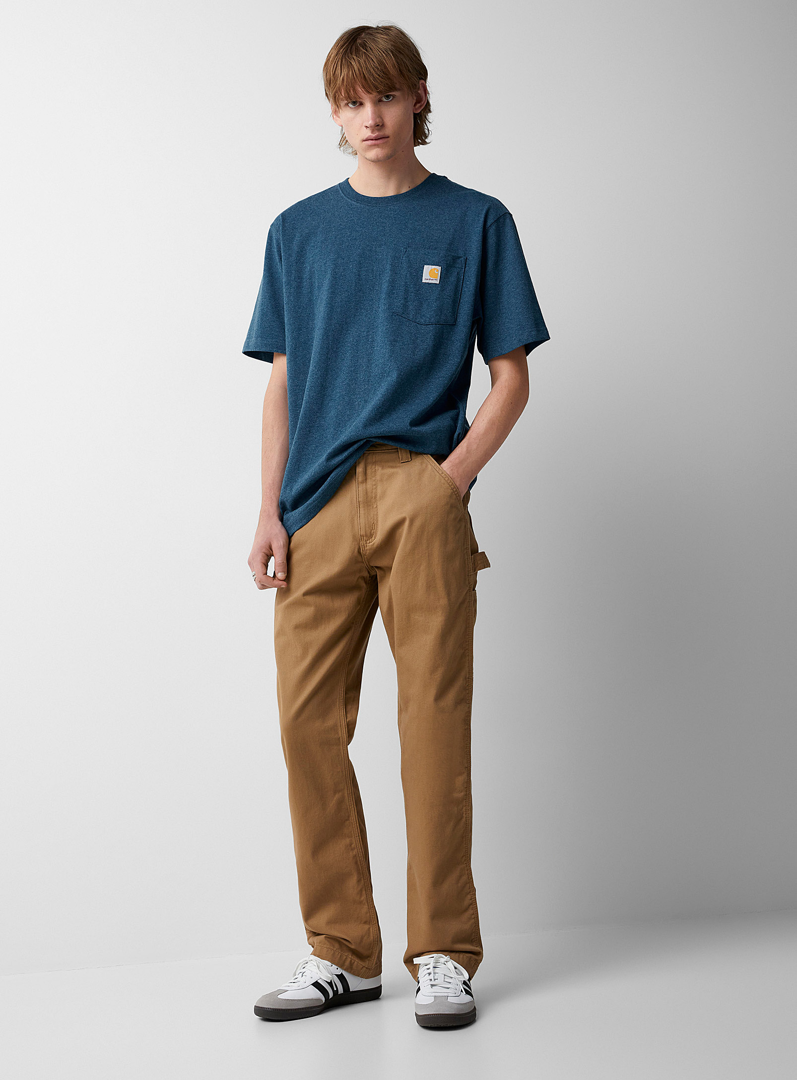 Carhartt Twill Utility Work Pant Relaxed Fit In Sand