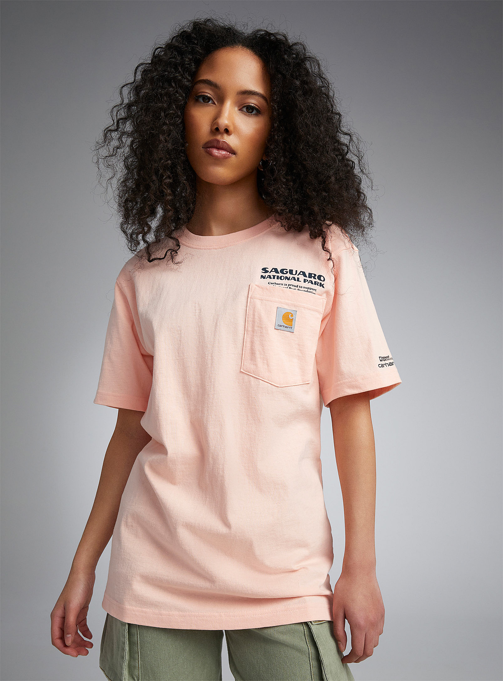 Carhartt Saguaro Loose T-shirt In Pink
