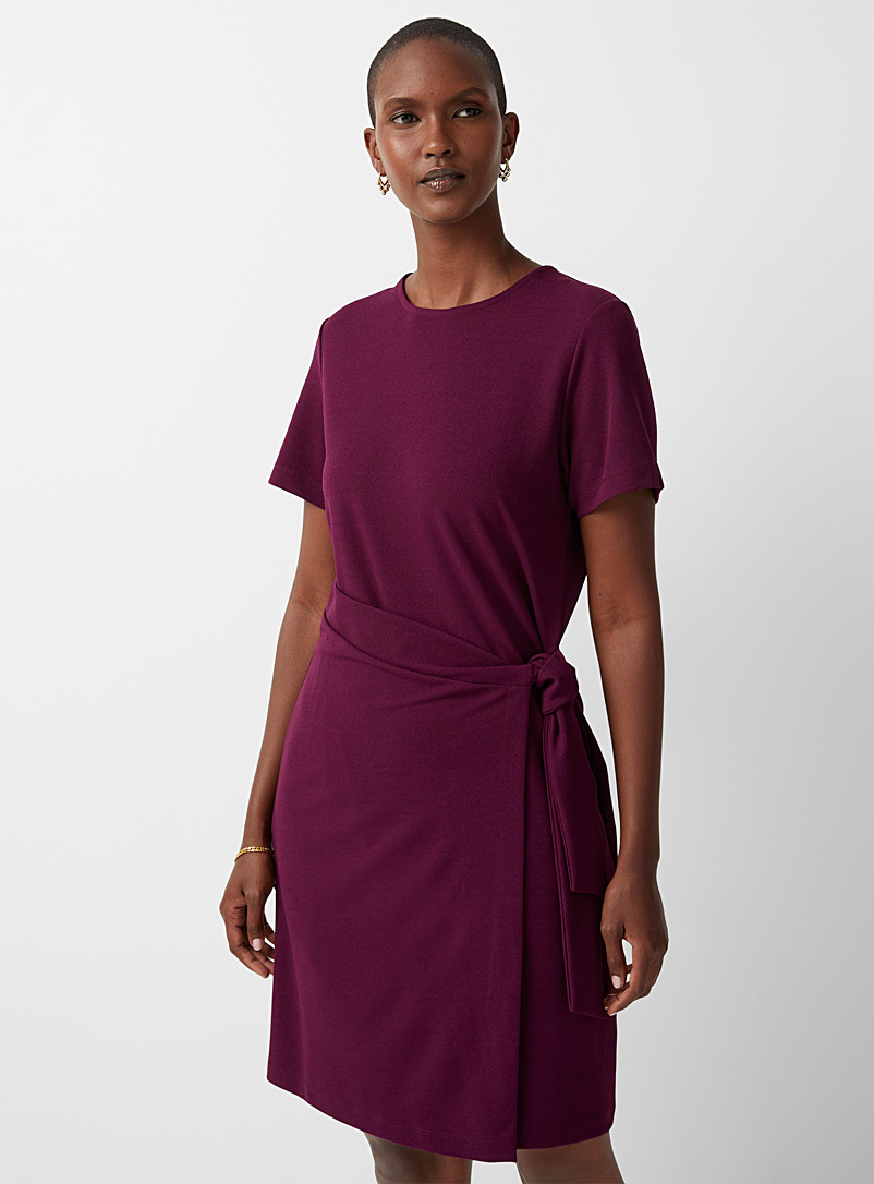Contemporaine Medium Crimson Wrap panel dress for women