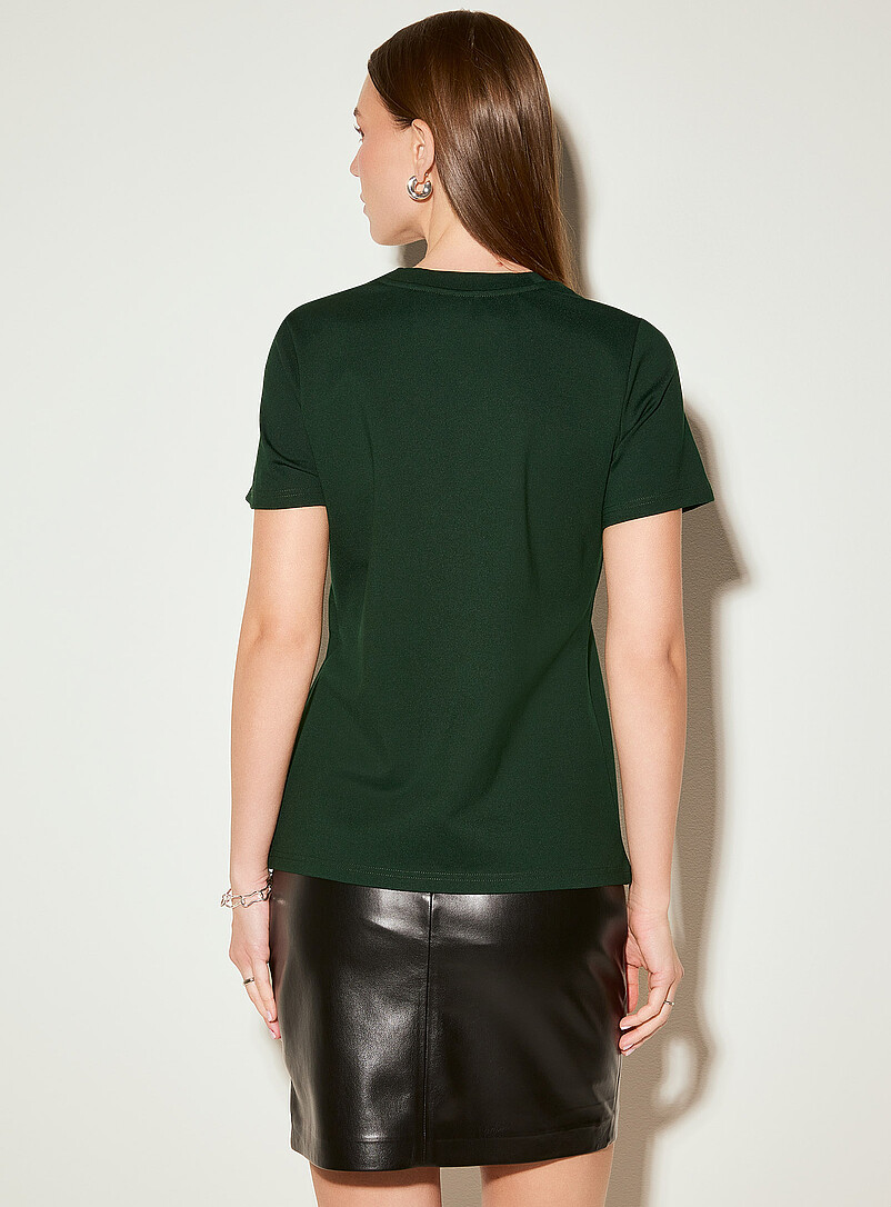 Ic&ocirc;ne: Le t-shirt uni interlock Blanc pour femme