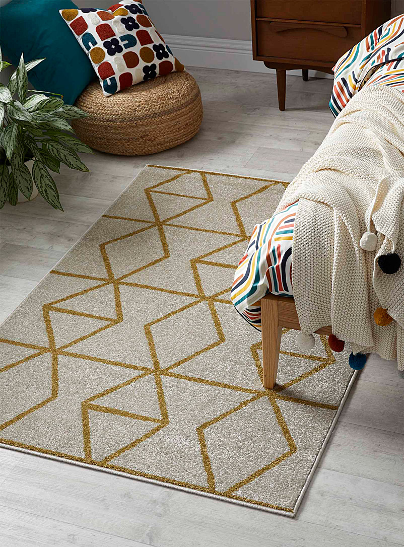 Simons Maison Golden Yellow Prismatic chain rug See available sizes