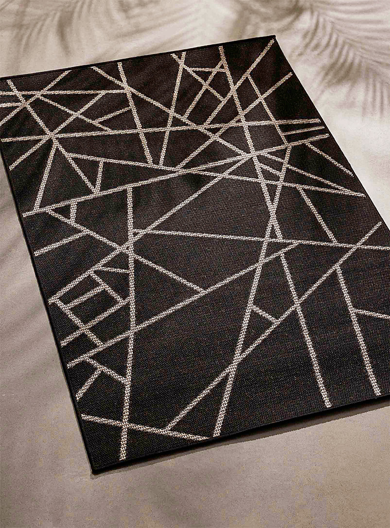 Simons Maison: Le tapis géométrie éclatée Voir nos formats offerts Noir assorti