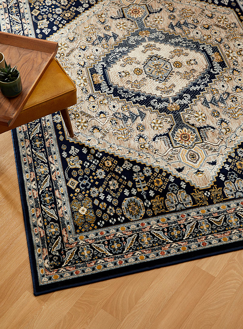Simons Maison Dark Blue Abundance pattern rug See available sizes