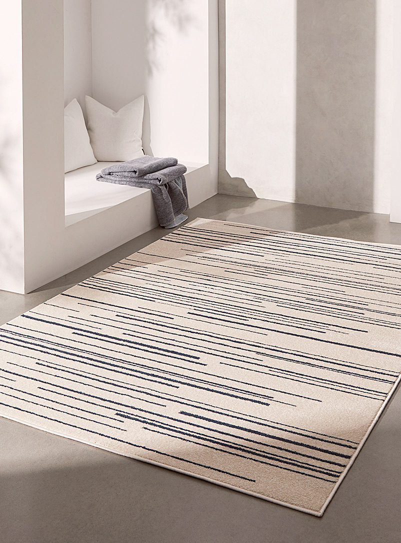 Simons Maison Assorted cream white Graphic lines rug See available sizes