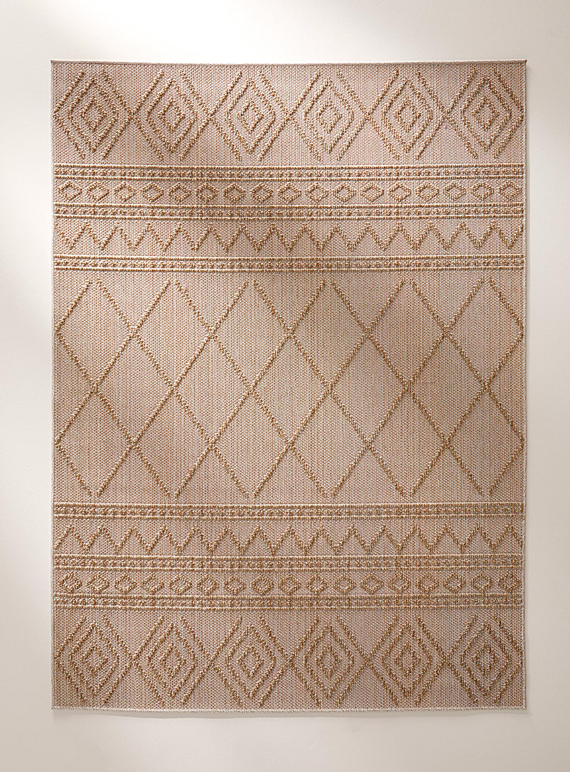 Simons Maison Cream Beige Embossed geometry rug See available sizes