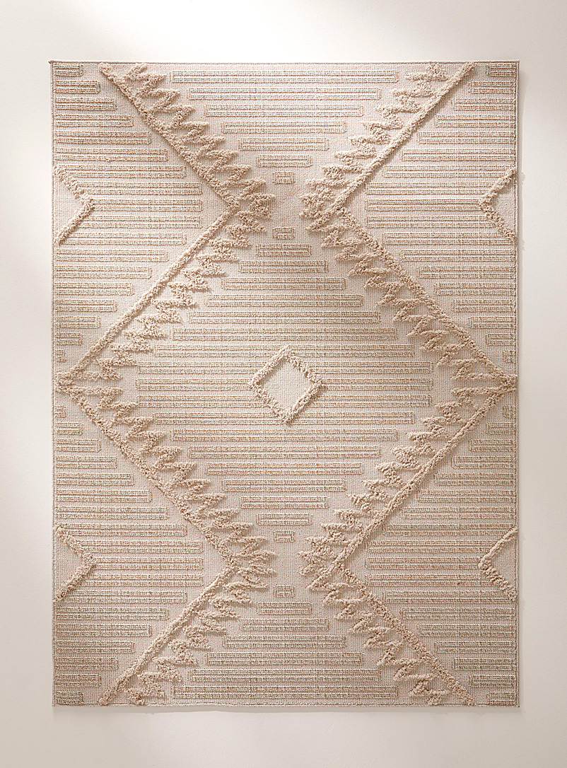 Simons Maison Cream Beige Tufted geometry rug See available sizes