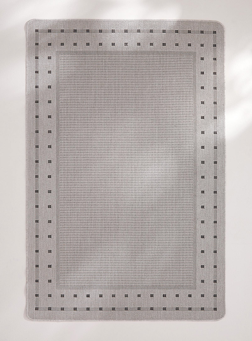 Simons Maison Grey Geometric trim indoor-outdoor rug See available sizes