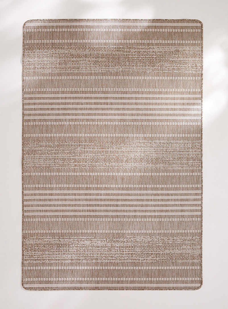 Simons Maison Cream Beige Faded stripes indoor-outdoor rug See available sizes