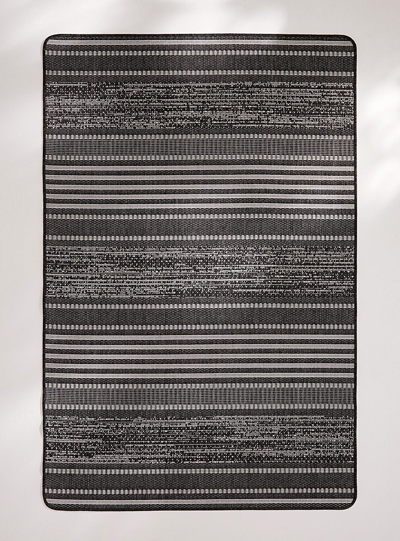Simons Maison Dark Grey Faded stripes indoor-outdoor rug See available sizes
