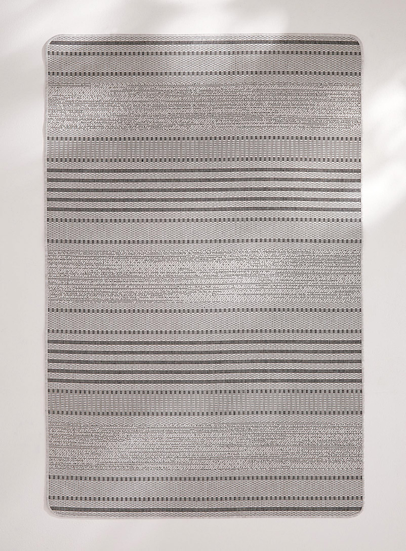 Simons Maison Light Grey Faded stripes indoor-outdoor rug See available sizes