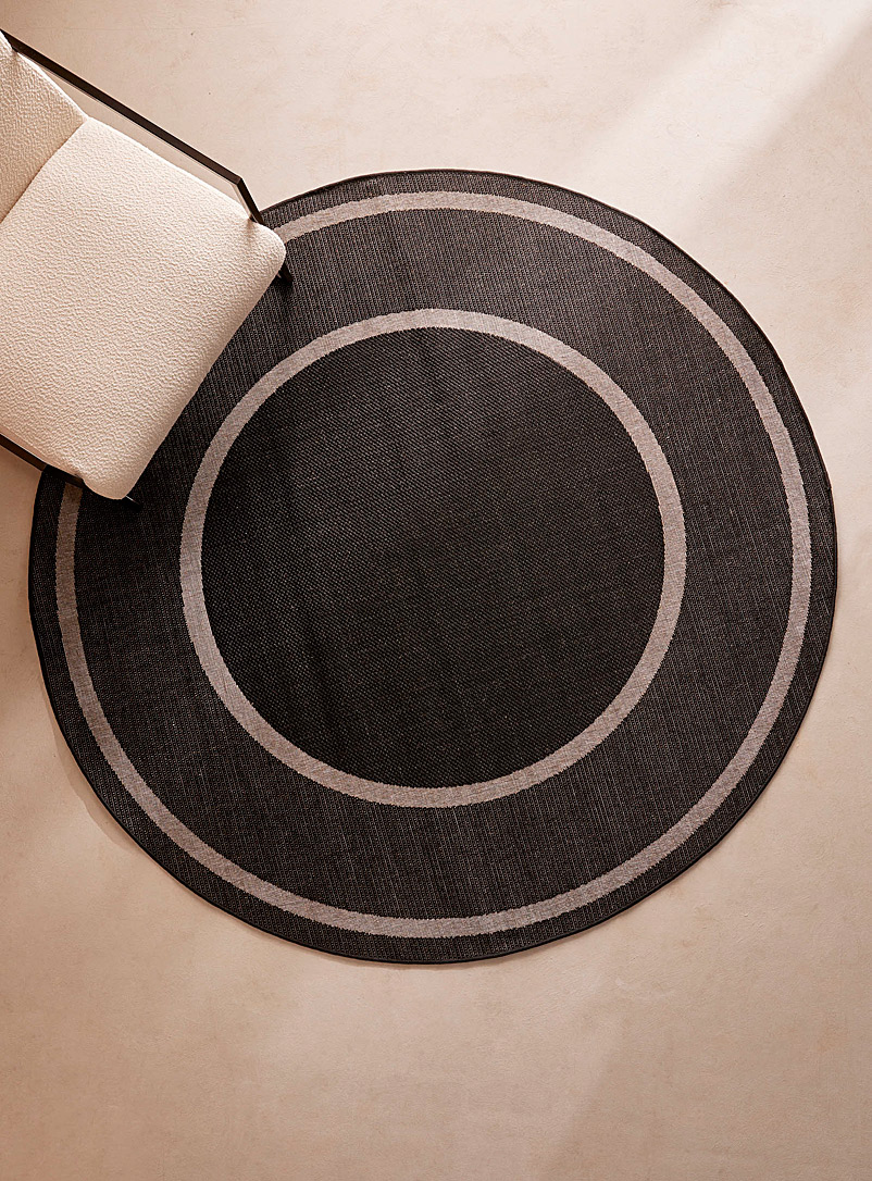 Simons Maison Black Jute-like circular rug 200 cm in diameter