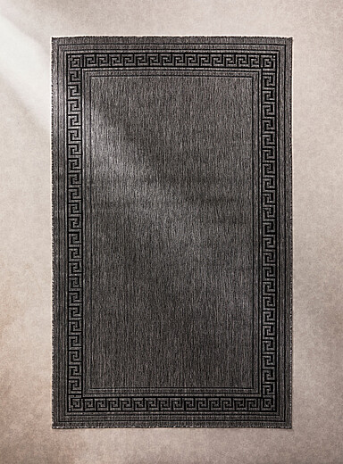 Le tapis tiss&eacute; cadre cl&eacute; grecque Voir nos formats offerts
