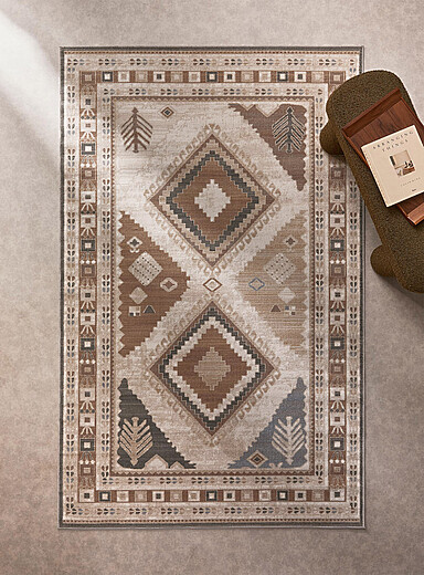 Simons Maison: Le tapis losanges d&eacute;construits Voir nos formats offerts Ivoire - Beige cr&egrave;me