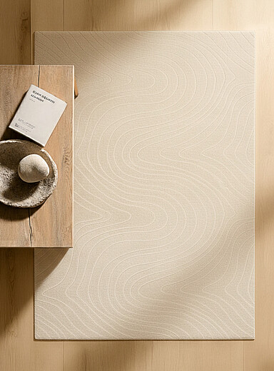 Simons Maison: Le tapis moderne m&eacute;andres creus&eacute;es Somos Lavable &agrave; la machine Voir nos formats offerts Vert fonc&eacute; - Mousse