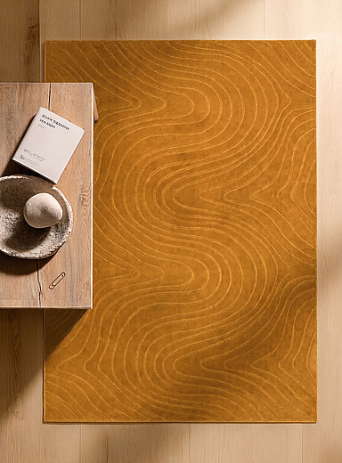 Simons Maison: Le tapis moderne m&eacute;andres creus&eacute;es Somos Lavable &agrave; la machine Voir nos formats offerts Vert fonc&eacute; - Mousse