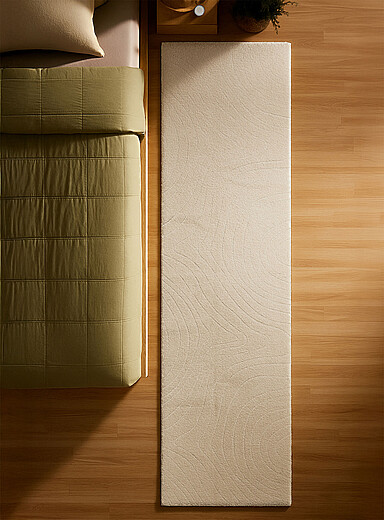 Simons Maison: Le tapis de couloir moderne m&eacute;andres creus&eacute;es Somos Lavable &agrave; la machine 80 x 245 cm Cuivre - Rouille