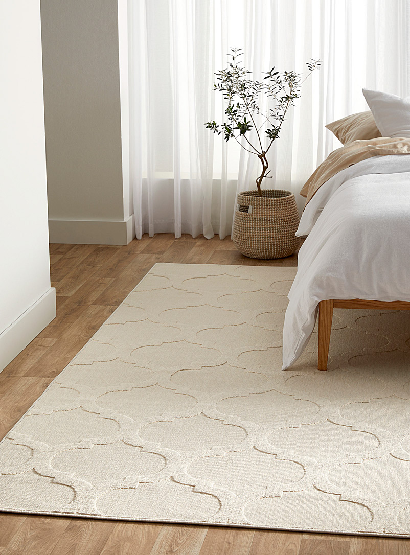 Simons Maison LIght beige  Andalusian trellis indoor-outdoor rug See available sizes