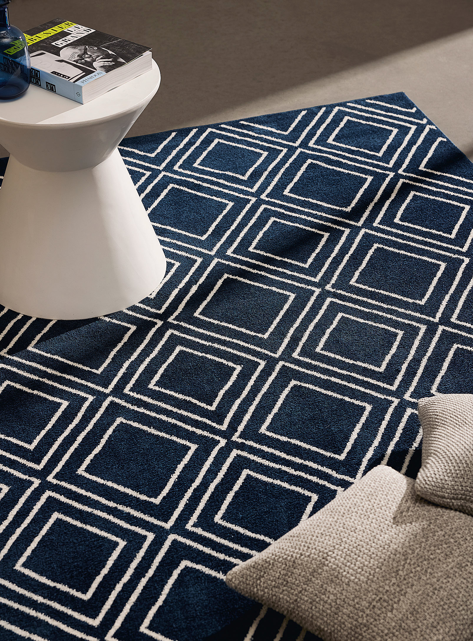 Simons Maison Sumptuous Diamond Pattern Rug See Available Sizes In Patterned Blue