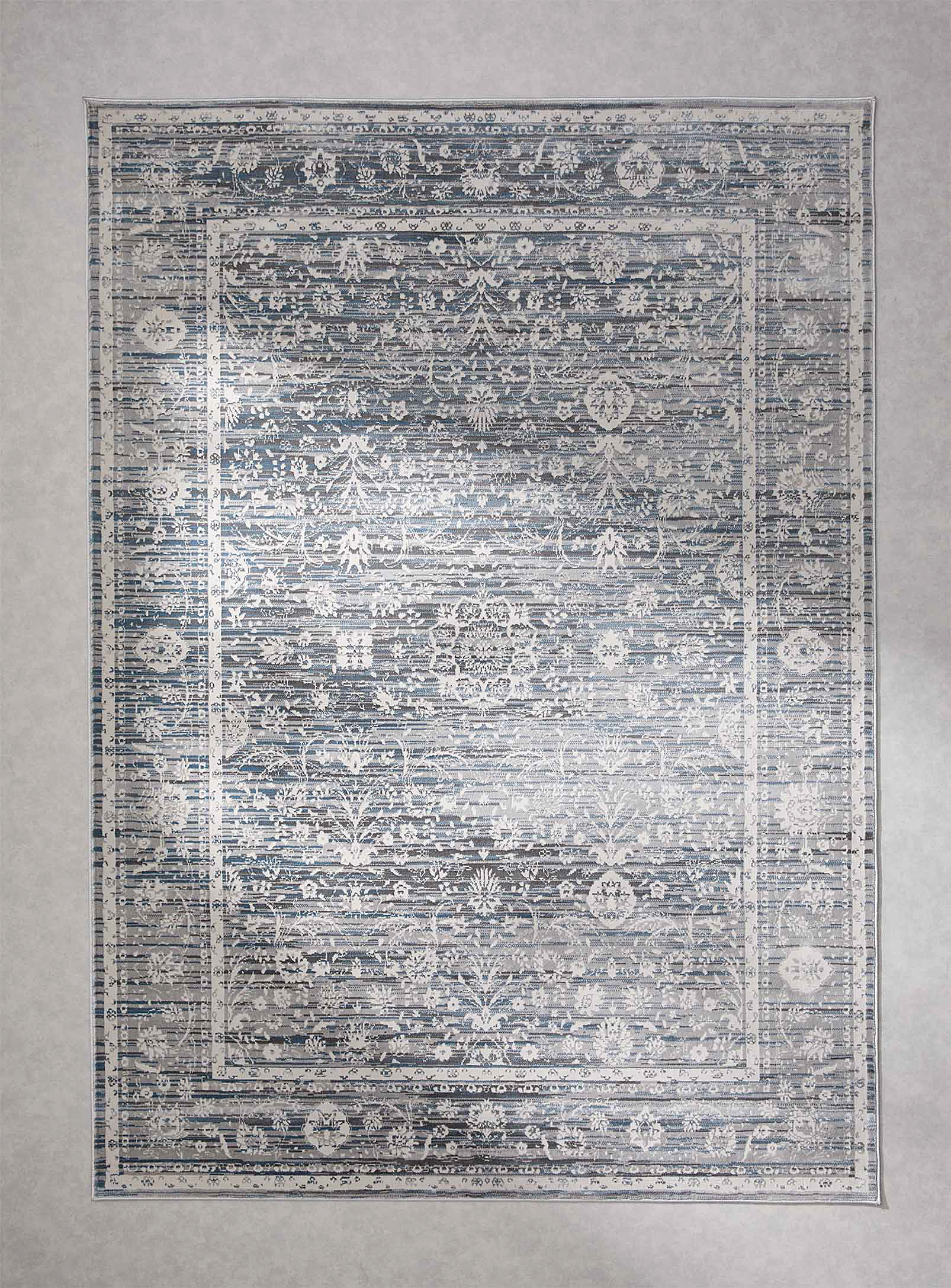 Simons Maison Floral Tapestry Heathered Rug See Available Sizes In Patterned Grey