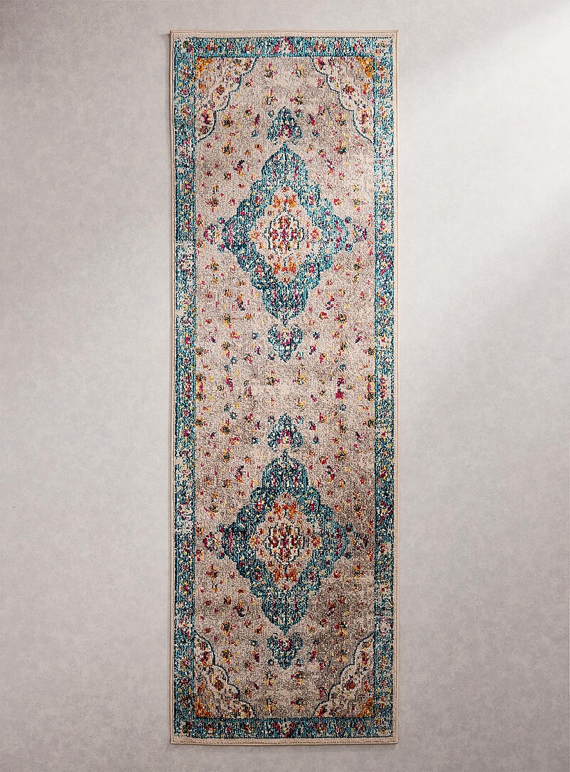 Flowers And Ornaments Hallway Rug 80 X 250 Cm