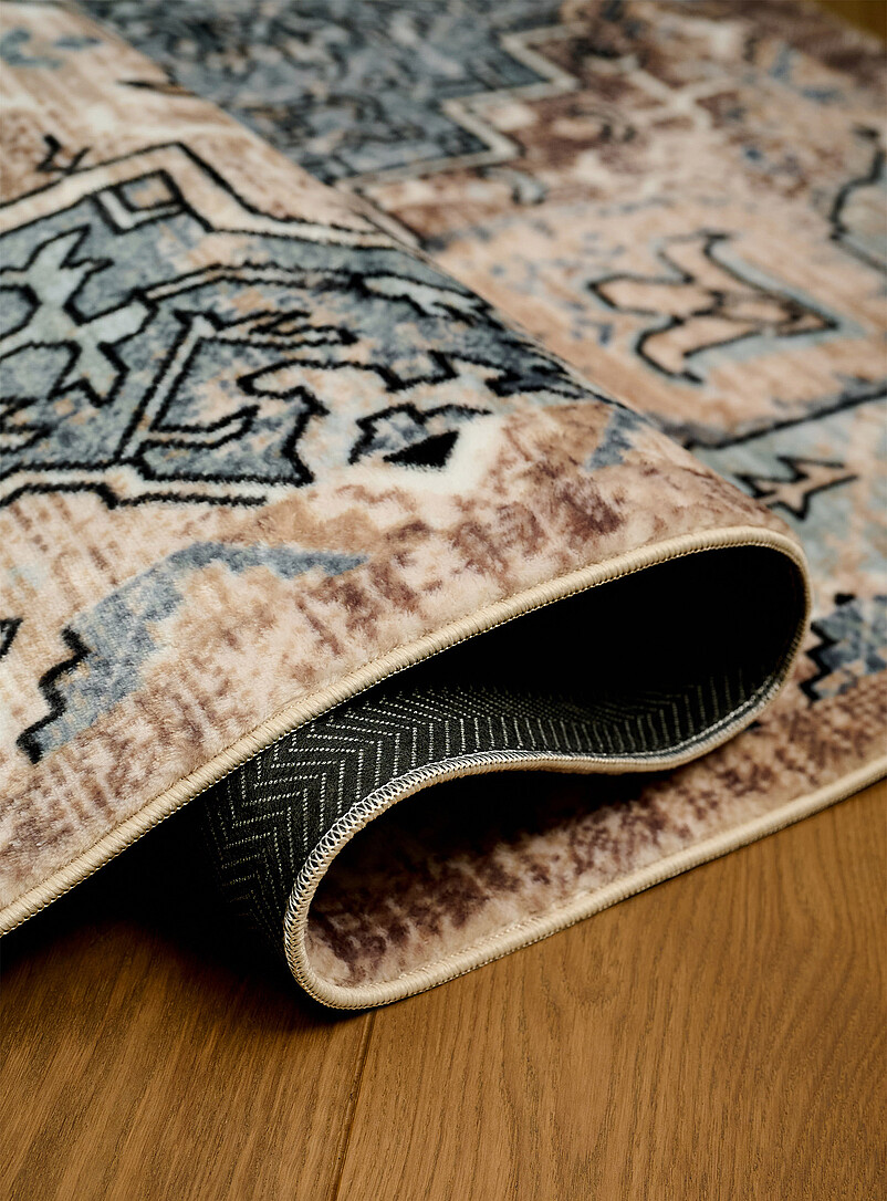Esmira ivory and midnight blue rug Machine washable See available sizes product image 2