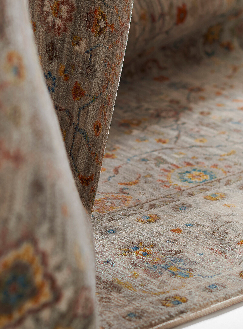 Zaina fine flowers grey rug 152 x 236 cm product image 3