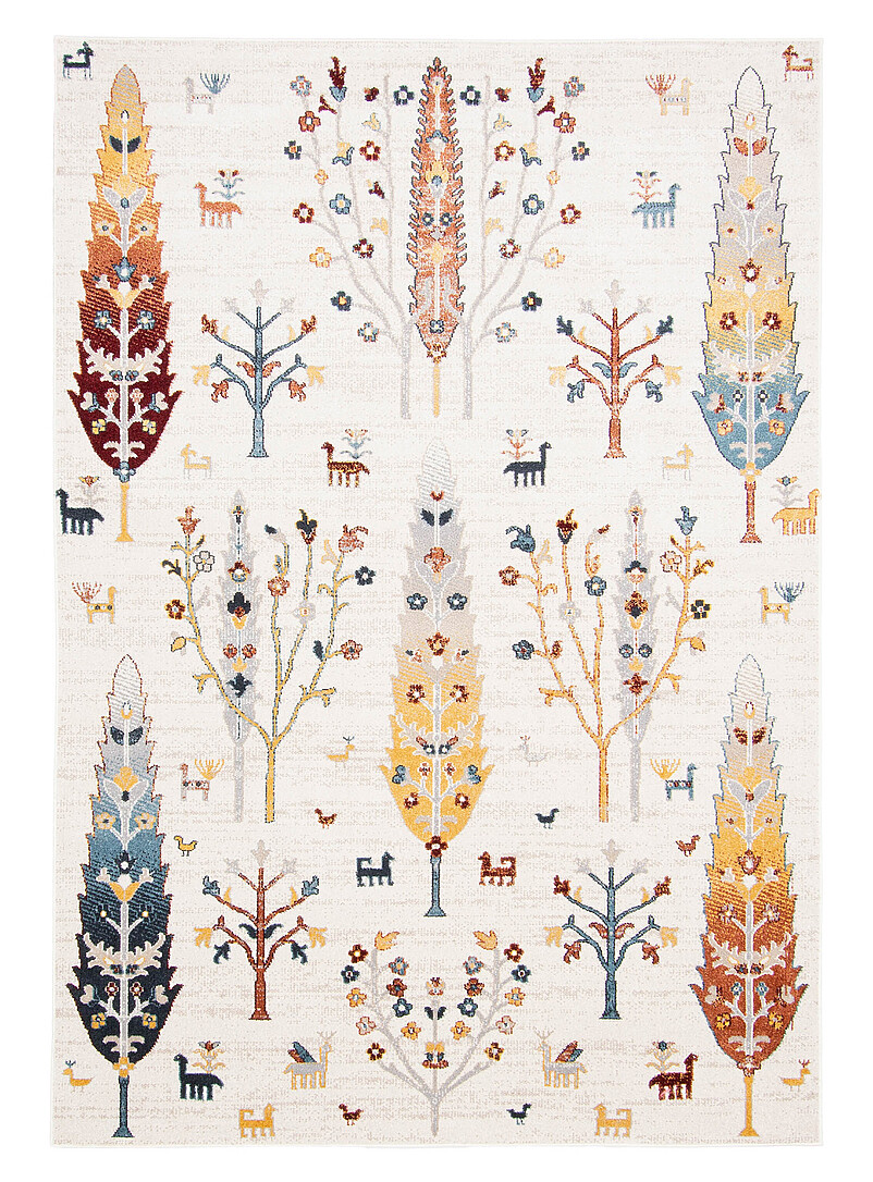 Watercolour-style pine cones rug See available sizes product image 2