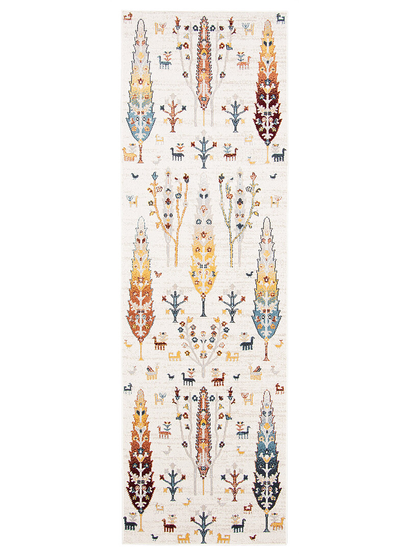 Watercolour-style pine cones hallway rug 80 x 245 cm product image 2