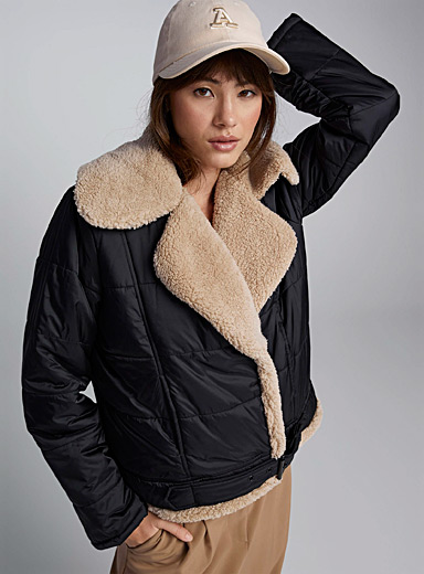 Plush lining quilted jacket | Twik | Women's Jackets and Vests Fall ...