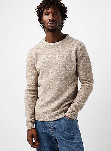 Heathered knit sweater | Le 31 | Shop Men's Crew Neck Sweaters Online ...