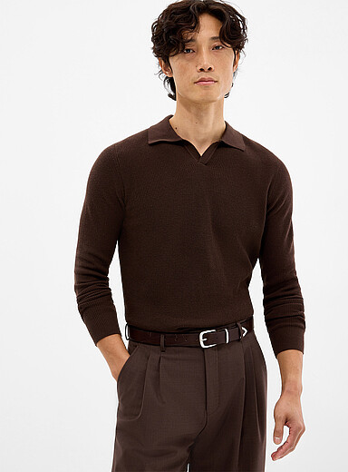 Le chandail col Johnny tricot c&ocirc;tel&eacute;