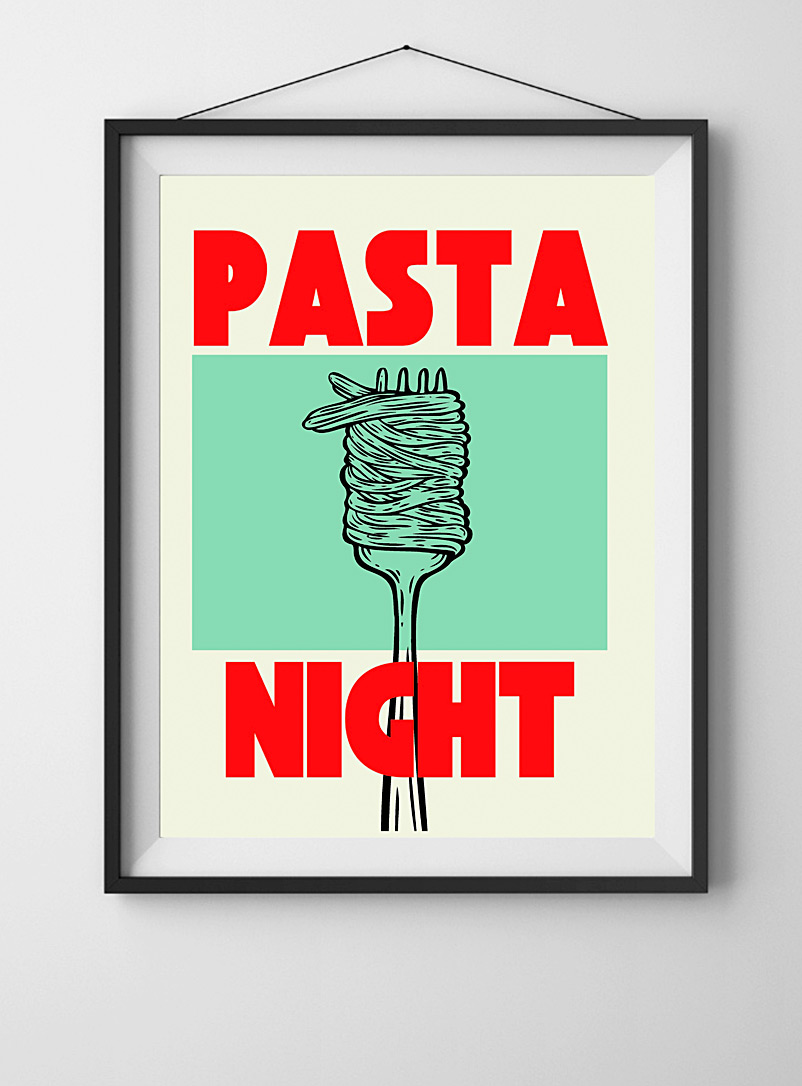 M Forioso Assorted Pasta Night art print 11" x 14"