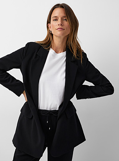 InWear Black Adian single-button soft blazer for women