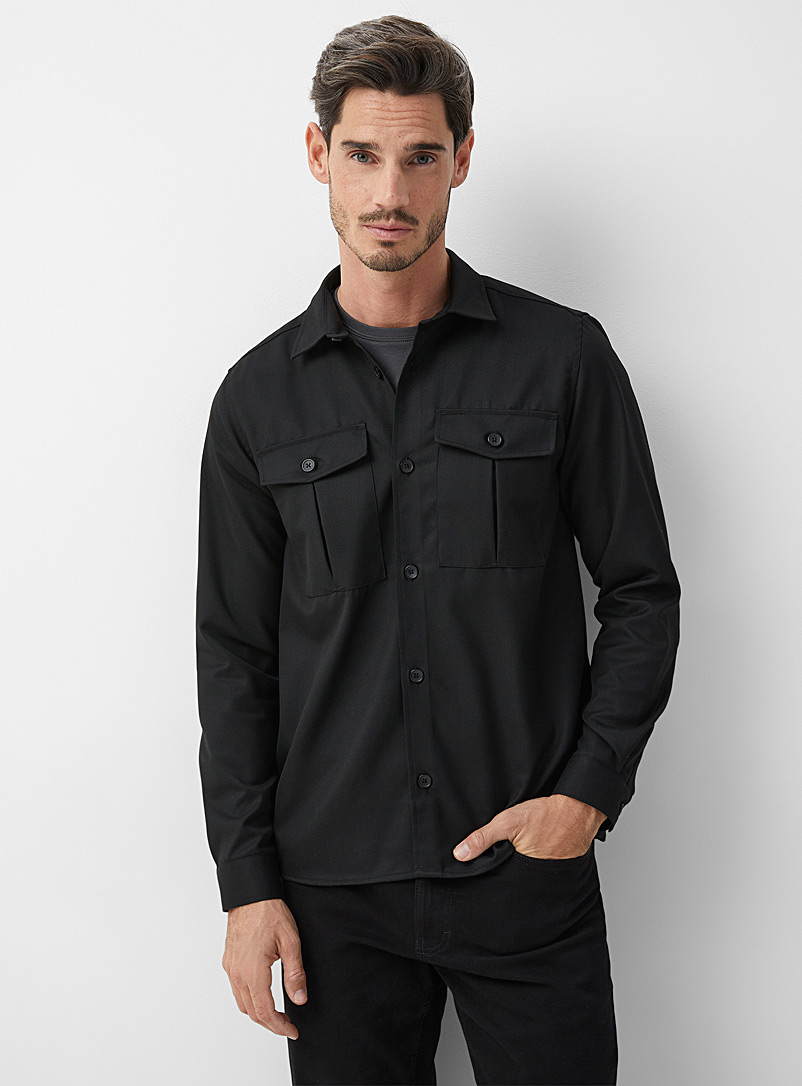 Matinique Black Stylish overshirt for men