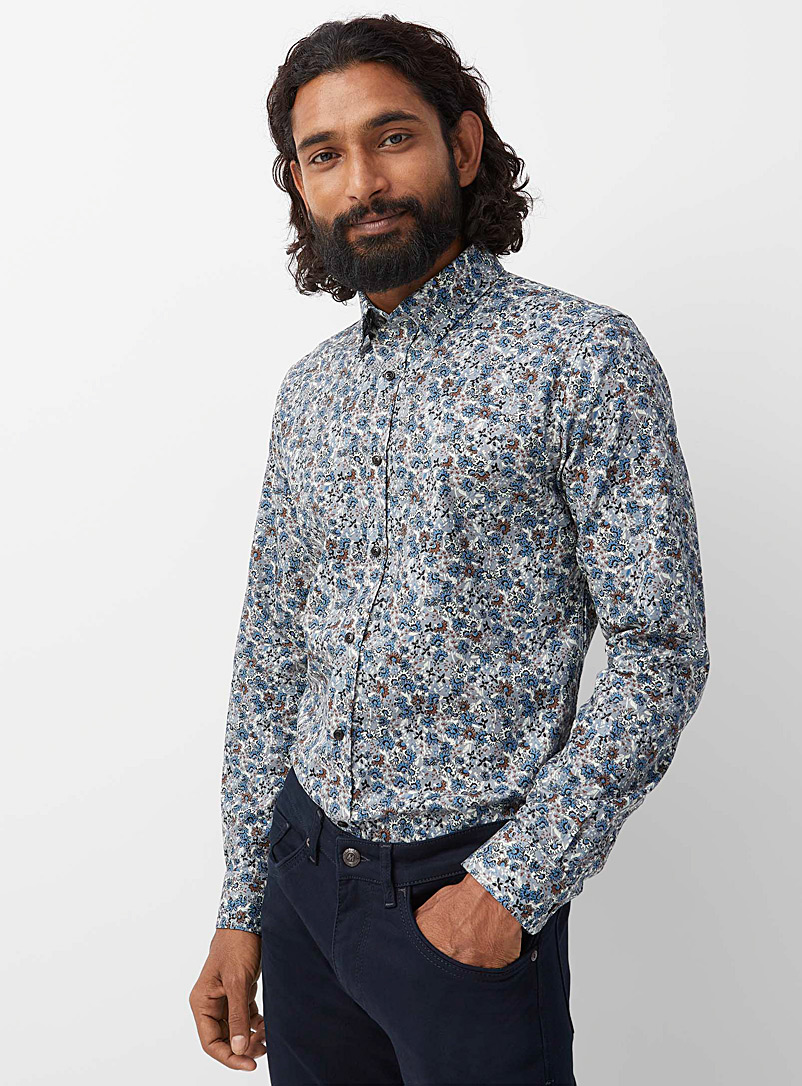 Matinique: La chemise croquis floral Bleu pour homme