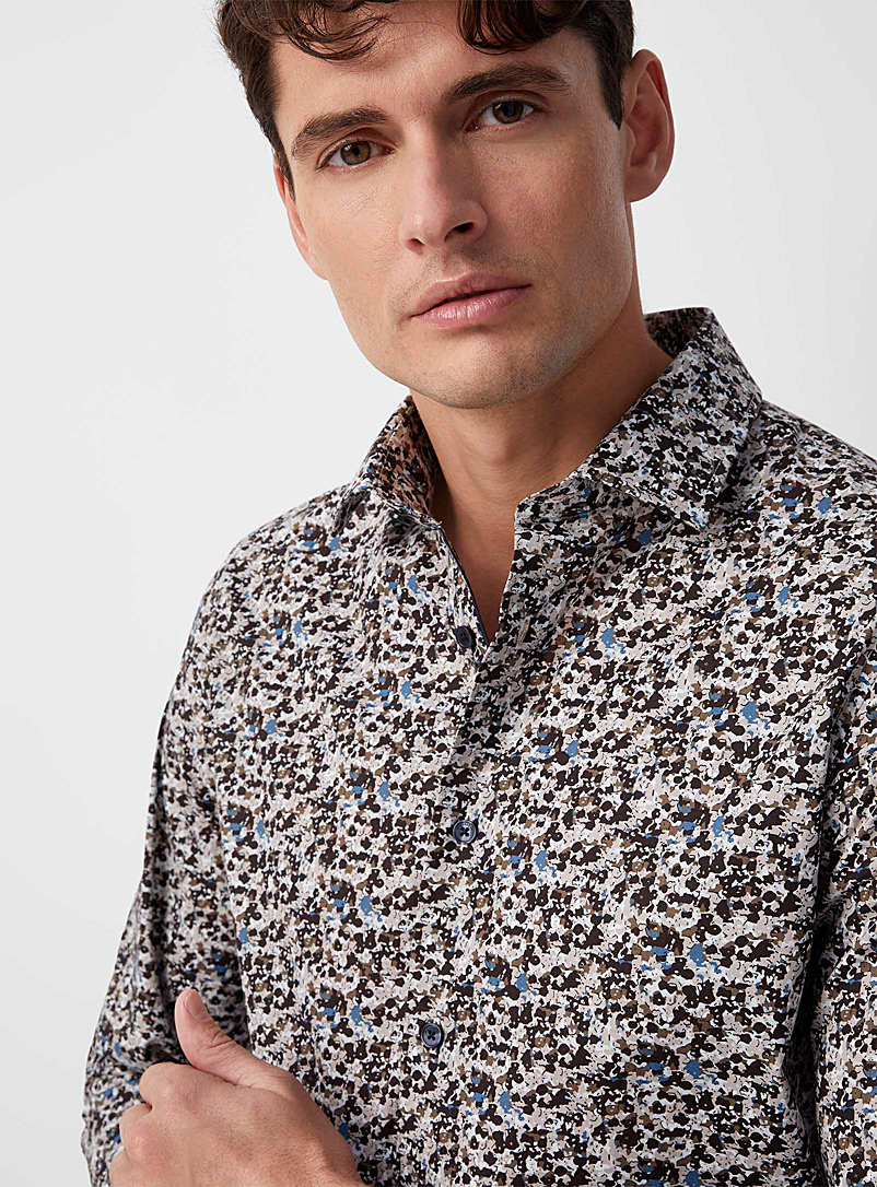 Matinique Patterned brown  Abstract field shirt for men