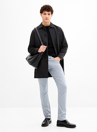 Matinique Slate Blue Five-pocket stretch pant <b>Slim fit</b> for men